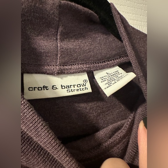 Crowft & Barrow Stretch Purple Turtleneck Size L - Picture 2 of 5